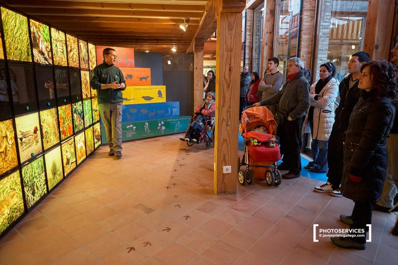 Visita guiada en el Centro de interpretación de El Palomar. Reserva Natural Lagunas de Villafáfila. Zamora. Castilla y León. España.© Javier Prieto Gallego