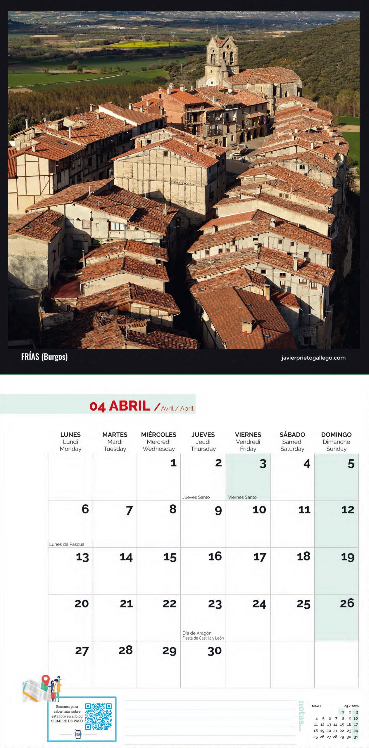 Calendarios de pared editados por SIEMPRE DE PASO.